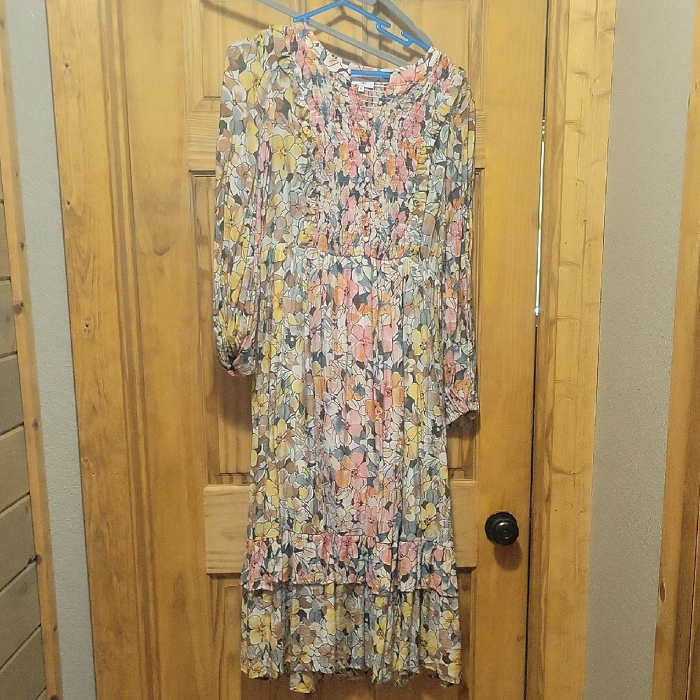 Floral Multicolor Women's Dress